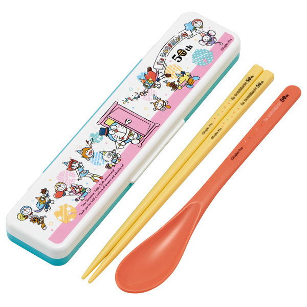 Japan imported skater cartoon adult girls and children tableware carry chopsticks spoon fork with box