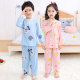 Summer children's pajamas thin section breathable cotton silk suit baby cartoon air-conditioned clothes boys and girls cute cotton silk clothes