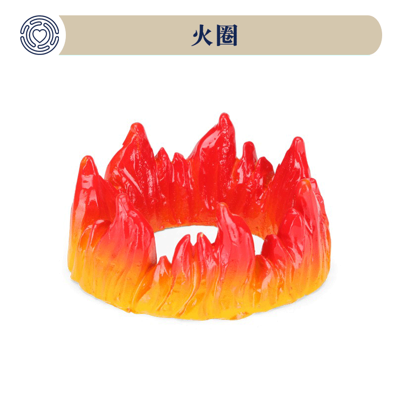 Boko sand table sand set psychological mini natural material simulation fire ring red flower flame model scene miniature landscape