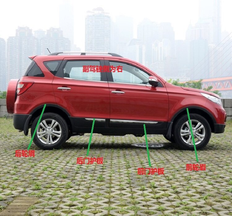 Beiqi phantom S2 wheel eyebrow front wheel eyebrow rear wheel eyebrow fender decorative wheel eyebrow phantom speed S2 front and rear wheel eyebrow