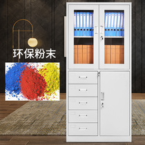 Haikou file cabinet Iron cabinet Steel office cabinet Lock locker Glass cabinet Financial cabinet Voucher locker cabinet