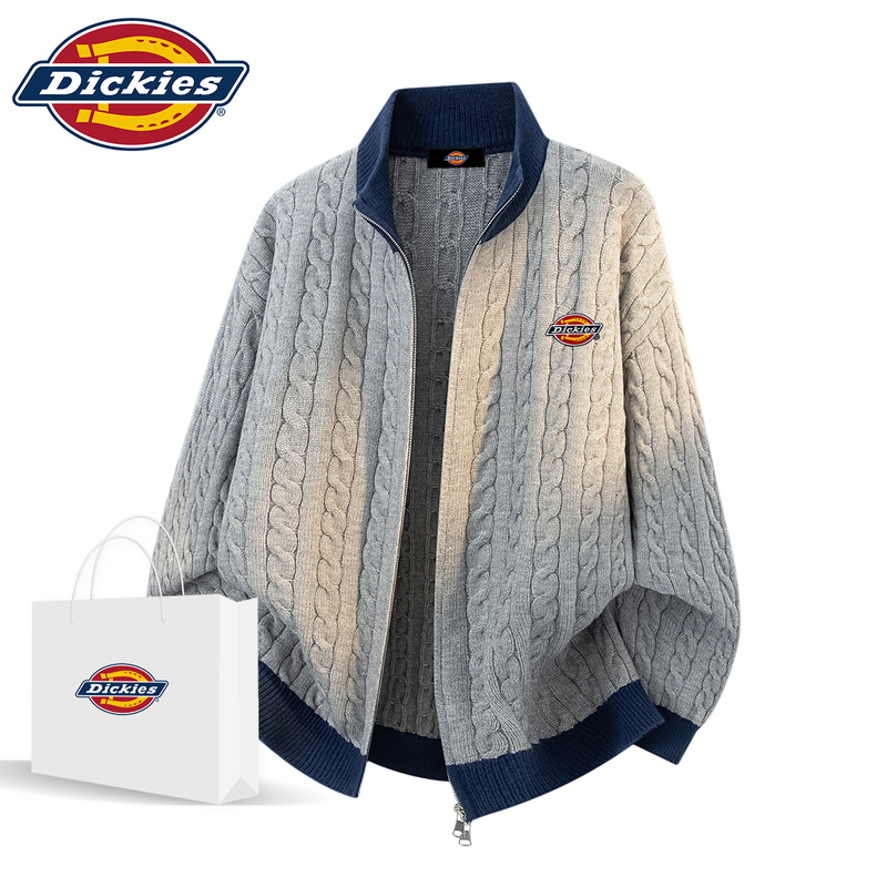 Dickies Official Authentic American Style 2026 New Autumn and Winter Men's Knitwear Couple Cardigan Sweater Jacket Dickies Official Authentic American Style 2026 New Autumn and Winter Men's Knitwear Couple Cardigan Sweater Jacket