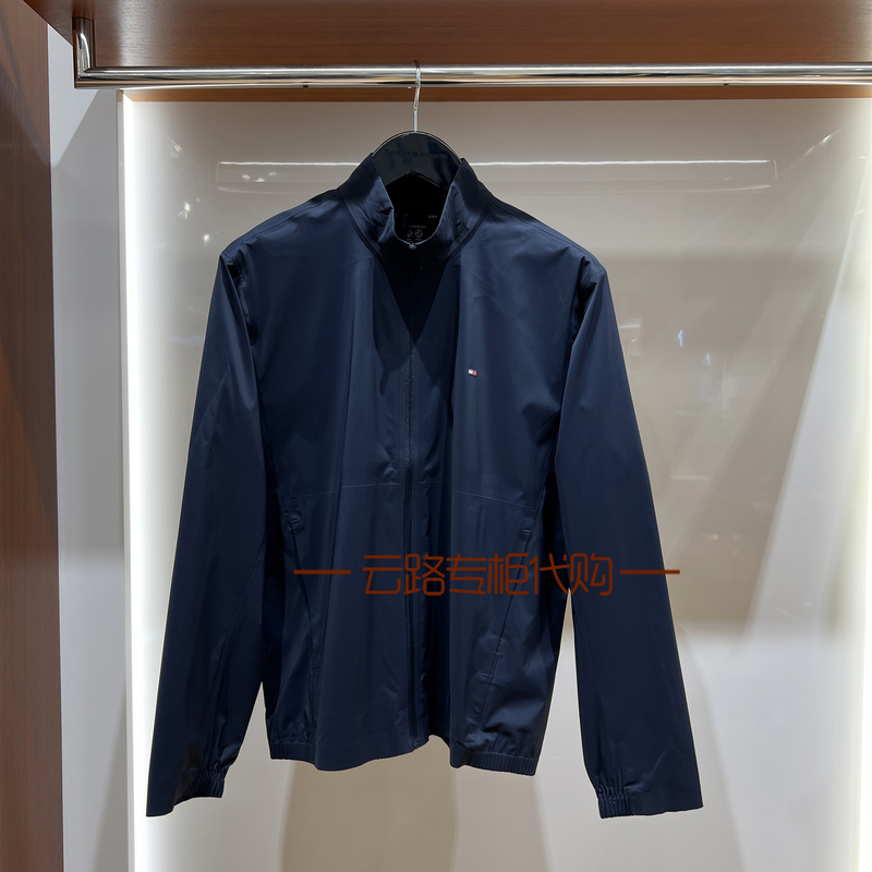Tommy Jacket Men's 25 Early Autumn New Waterproof Stretch Sun Protection Clothing Stand Collar Lightweight Jacket Mw41946