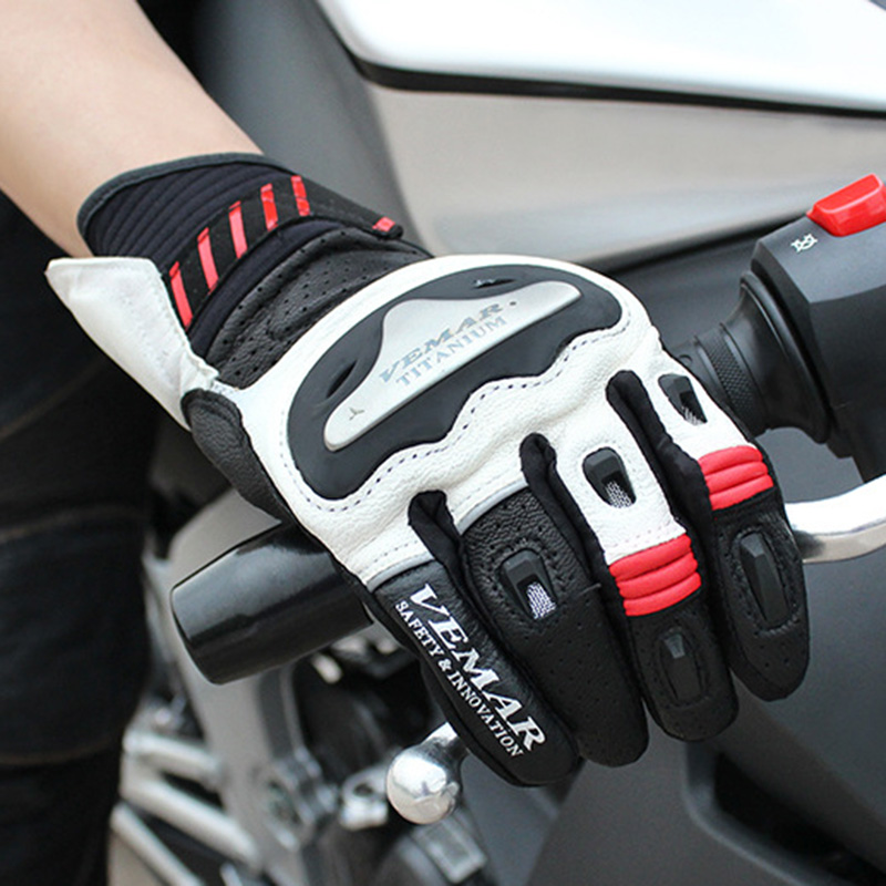 Motorcycle Ghost Claw Sheepskin Gloves Men's Motorcycle Four Seasons Cycling Touch Screen Anti-fall Windproof Knight Retro Gloves