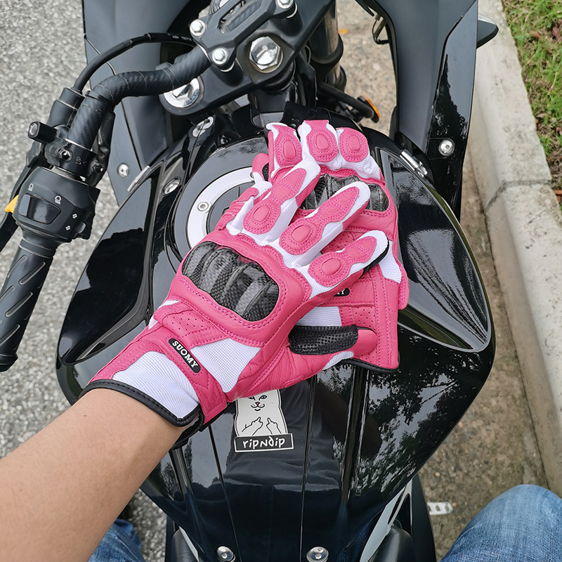 Motorcycle gloves female summer thin section spring and autumn retro motorcycle riding male knight genuine leather winter summer SUOMY