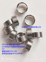  Rp3 8G3 8 Non-threaded seal Stainless steel straight pipe threaded wire sleeve Steel wire screw sleeve Tap installation wrench