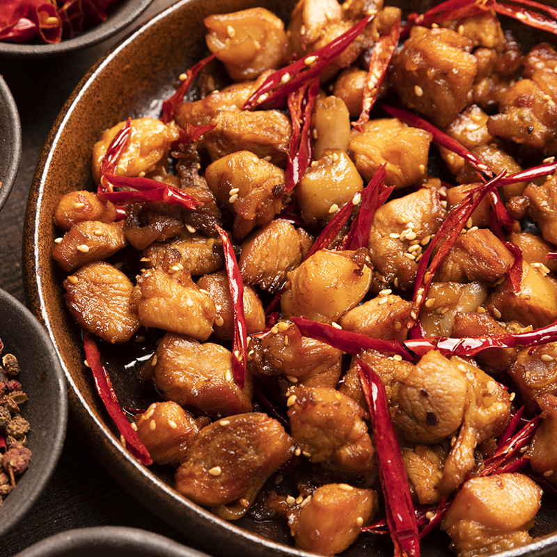 Sichuan Terrific spicy chicken snacks casual snack Spicy Chicken Ready-to-eat Cooked Food Cooked Up Nights After a Drama Vacuum 150g