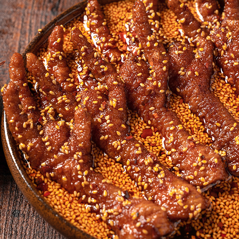 Lotte Bowl bowl Flavor Tiger Leather Crested with Spiced Chicken Claws Deconvriate Small Snacks Casual Snack Meat Cooked 138g