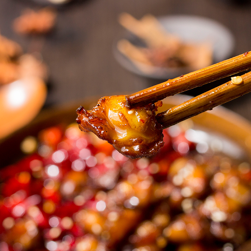 Shop full of 3 bags of spicy palm Baoji crispy bone ready-to-eat chicken snacks Spicy chicken private dish 120g