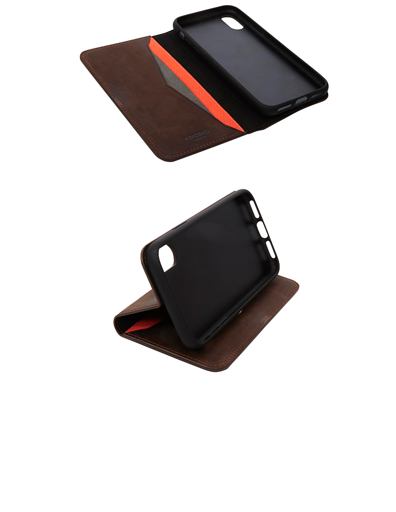 KNOMO UK iPhoneX Mobile Shell 5,8 inch Flap Leather Tất cả bao gồm Bao da Apple X Holster - Túi điện thoại túi đựng điện thoại gucci