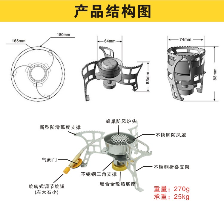 Bếp lò ngoài trời xác thực Bếp lò di động hoang dã nồi lẩu đầu bếp thiết bị cắm trại dã ngoại - Bếp lò / bộ đồ ăn / đồ nướng dã ngoại bep con
