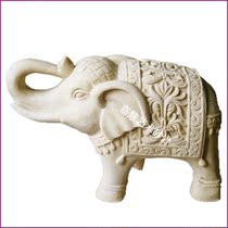 Jiahui sandstone glass fiber reinforced plastic relief mural garden landscape villa sculpture indoor and outdoor decoration water spray round sculpture small elephant