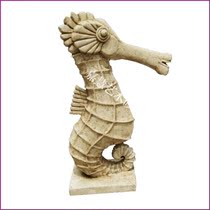 Jiahui sandstone relief round sculpture garden courtyard waterscape sandstone sculpture fountain hotel villa small seahorse water spray
