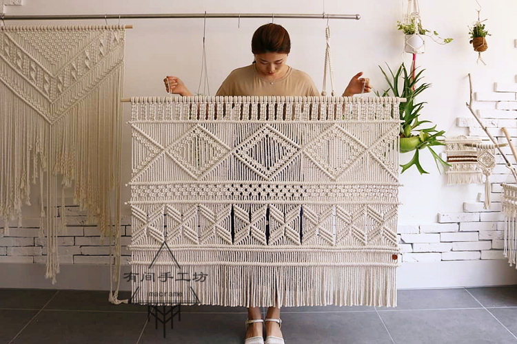 Nordic giọng giường sofa nền sáng tạo hộp mét che trang trí thảm dệt tay đạo cụ chụp ảnh tấm thảm - Tapestry thảm decor treo tường