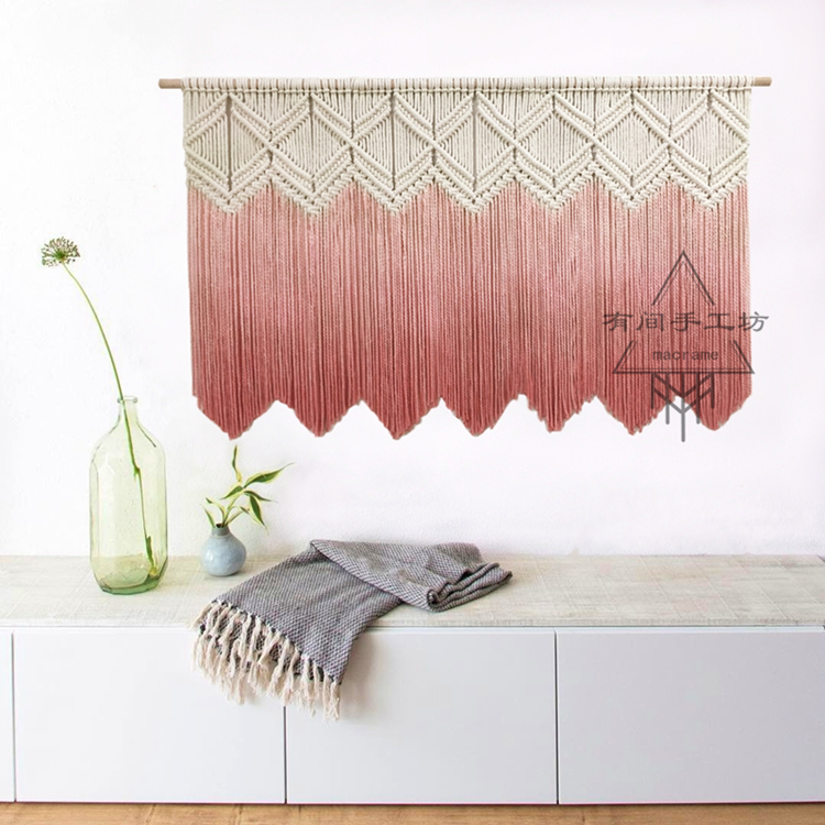 ins Bắc Âu mạng Red Bohemian thảm dệt tay, màu sofa giường và bữa sáng được cài đặt trang trí nền phần mềm sáng tạo - Tapestry thảm treo đầu giường