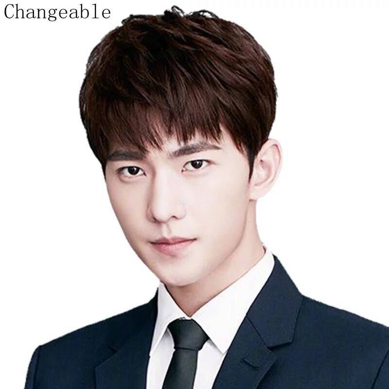 Yang Yang's Same Style Wig for Men, Invisible and Seamless, Korean Version, Handsome, Natural, Realistic, Fluffy, Handsome Men's Real Hair Wig Set Yang Yang's Same Style Wig for Men, Invisible and Seamless, Korean Version, Handsome, Natural, Realistic, Fluffy, Handsome Men's Real Hair Wig Set