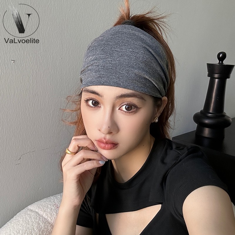VALVOELITE ultra-wide edge sports hair with female yoga headscarf Sweat Sweat Fitness Beam Hair with breathable running headband-Taobao