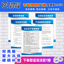 Fire safety production management system card Factory workshop warning sign Warehouse operating procedures slogan custom made