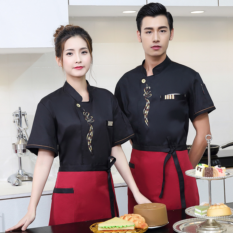 Khách sạn Trung Quốc đầu bếp gió workclothes nam ngắn tay nhà hàng nhà hàng mùa hè quần áo nhà hàng quần áo nữ đầu bếp nhà bếp mỏng