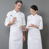 Белый лонгслив, фартук