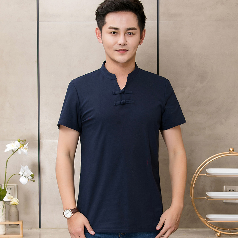 V-cổ áo bồi bàn workclothes phụ nữ mùa hè mỏng t-shirt tùy chỉnh nhà hàng thức ăn nhanh siêu thị cửa hàng trà sữa khách sạn phục vụ bảo hộ lao động