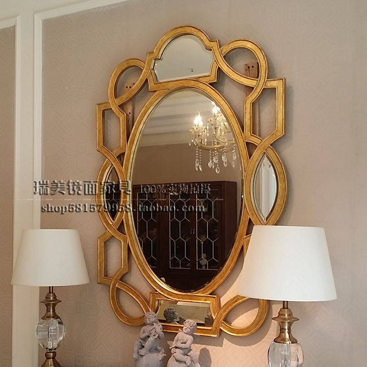 Eurostyle antique mirror Decorative Mirror Genguan Mirror Dresden dressing up mirror Bathroom Mirror Hanging Mirror New Classical Postmodern Set