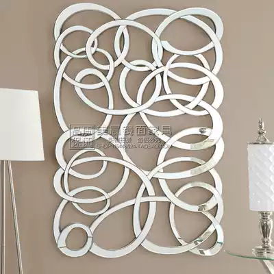 European creative decorative mirror home porch mirror Nordic luxury bar fireplace mirror background wall hanging mirror meal side mirror