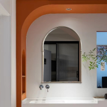 European arched smart bathroom mirror wall-mounted bathroom wall-mounted wash mirror French wall light luxury makeup mirror