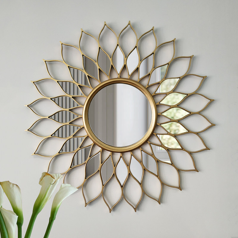 American living room decorative mirror wall hanging wall decoration mirror fireplace entrance hall mirror dining side mirror custom mirror wrought iron mirror