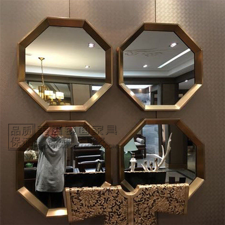 Chinese American mirror decorative mirror Wall hanging mirror Entrance fireplace mirror combination dining edge mirror Background wall hanging mirror