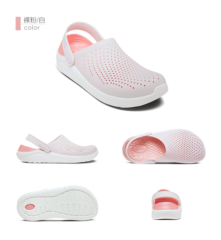 Mùa Hè Crocs Nam Nữ Cặp Đôi LiteRide Crocs Giày Đi Biển Unisex Ngụy Trang Dép | 204592