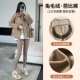 [可可色-薄绒芭比裤【高腰收腹内置提臀带】（内层奶茶色绒） 适合5~15℃]