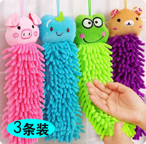 3 chenille kitchen thick hand towel cute hanging towel wipe hand cloth strong water absorbent wipe cloth hand towel