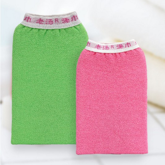 Old soup rubbing towels bath towels with strong thickened frosted double-sided decontamination keratine bath rubbing back gloves