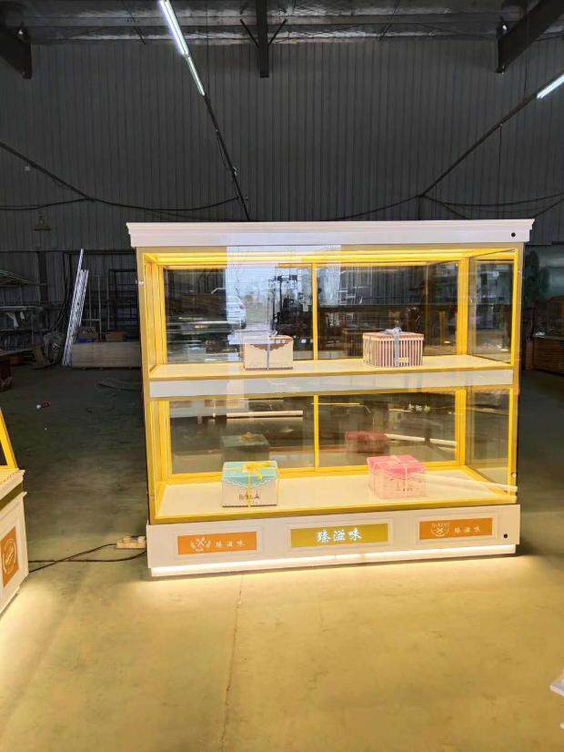 Bread cabinet Cake model cabinet Counter Sample showcase Window shelf showcase Glass baking display rack