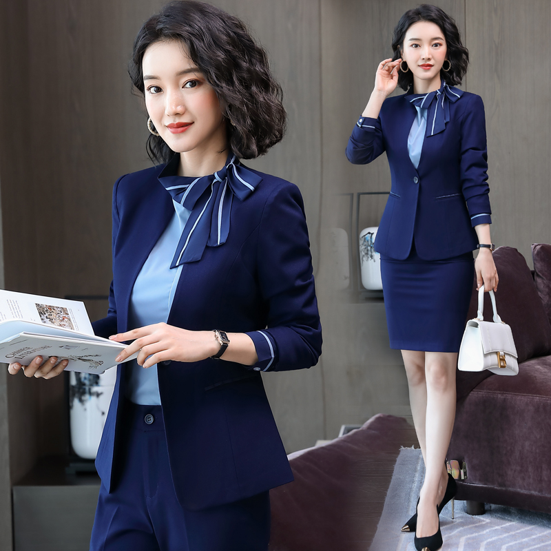 High-end suit for high-end hotel suit goddess sample house Show centerBusiness shift mobile customer service clothing