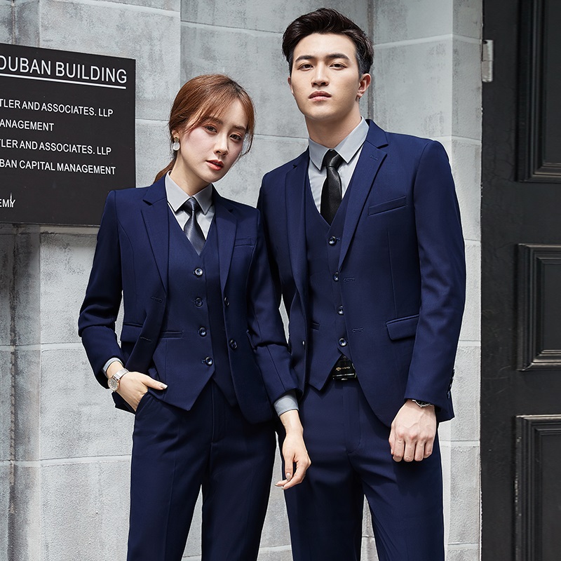 Autumn Winter West Suit Suit for men and women The same Business Career Apparel Sales Department Bank Teacher Manager Work clothes Zhengdress-Taobao