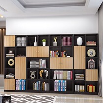 Simple bookshelf shelf simple modern cabinet floor-to-ceiling table bookcase creative combination bookcase lattice cabinet