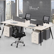 Beijing office furniture multi-person staff desk simple modern 4-seat office screen card slot employee computer desk and chair