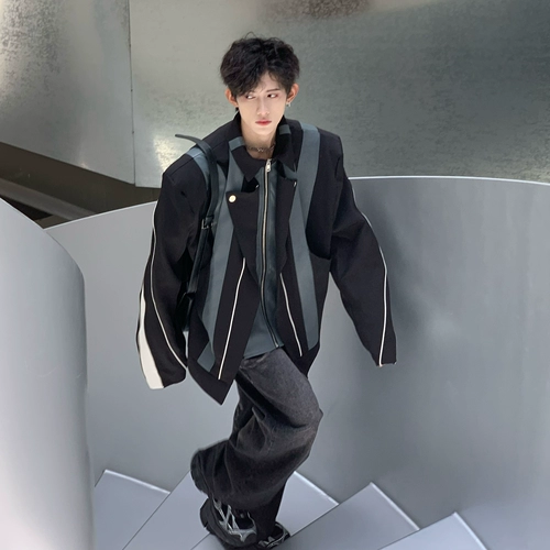 Весенняя куртка, комплект, короткие наплечники, европейский стиль, изысканный стиль, в американском стиле