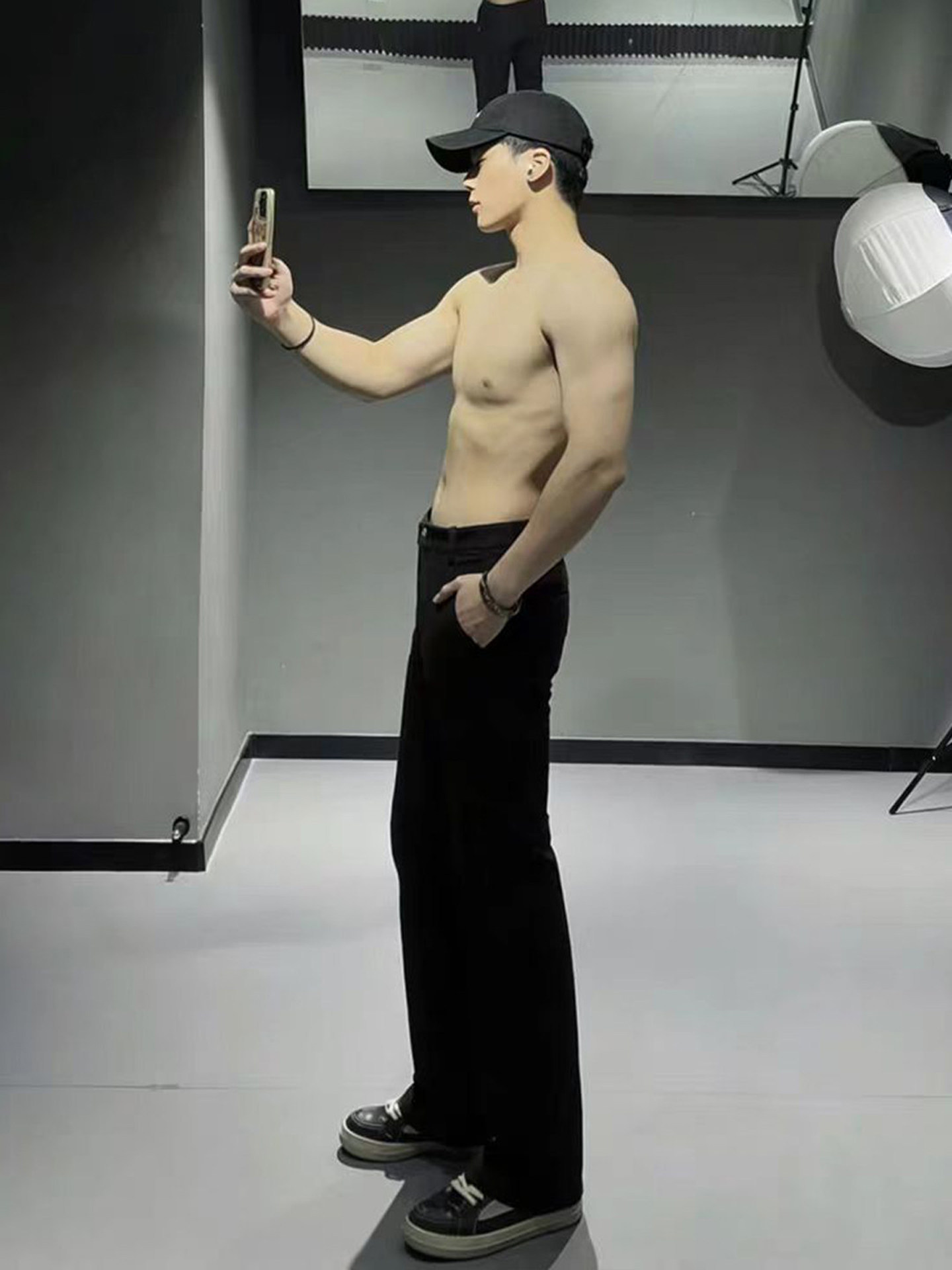 Cleanfit Black Slim-Fit Jeans for Men, Winter, Tall, Fleece-Lined, Extra-Long Pants, Slimming Straight-Leg Bootcut Pants