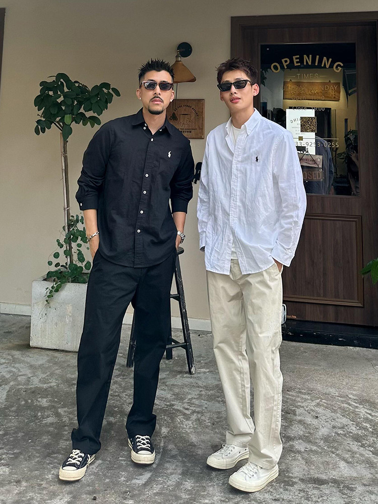 Black Ramie Sun Protection Shirt for Men, Long-Sleeved Summer Old Money Style Relaxed Casual Shirt, Breathable Thin Jacket