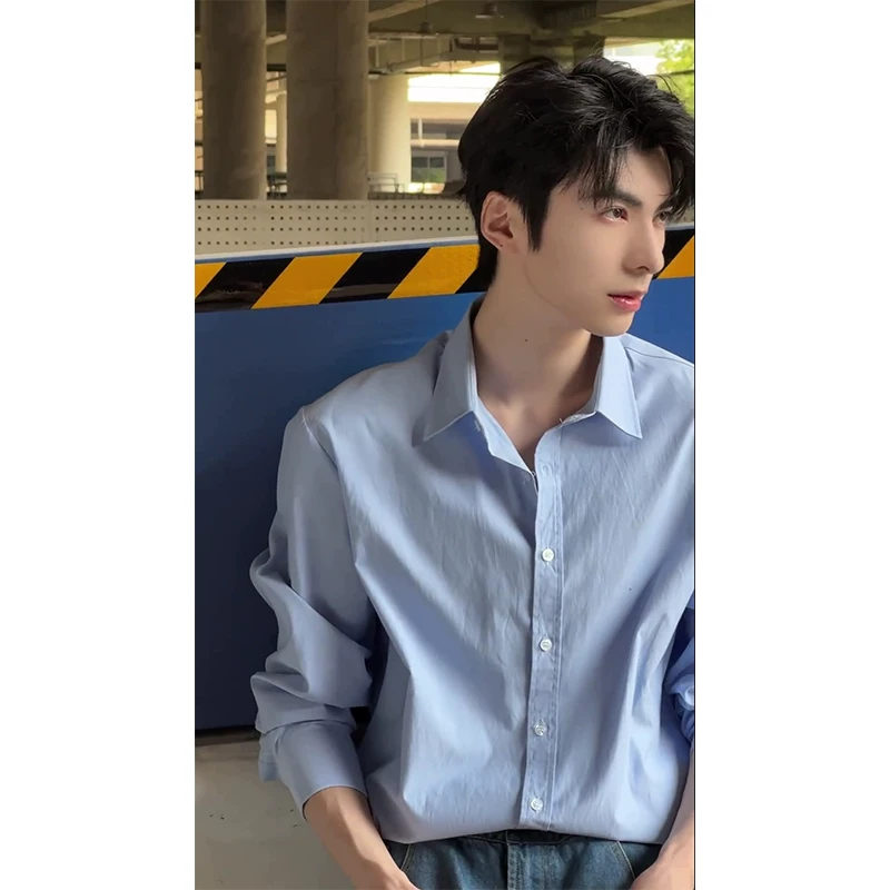 Azure blue summer shirt, wide color palette
