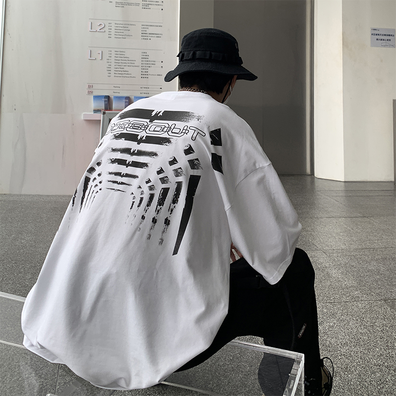 American West Coast T-Shirt oversize design feeling small crowdsourced European and American high street hiphop Fried Street Short Sleeve Mans Tide