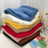 Осенний брендовый мужской трикотажный трендовый базовый приятный телу свитер, высокий воротник