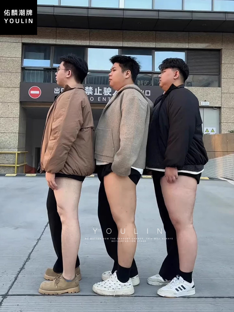 Black Woolen Straight-Leg Trousers for Men, Winter Thickened Pants, Suitable for Thick Legs and Large Hips, Slimming, Straight-Leg, Slightly Flared Pants