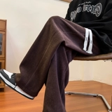 Осенние штаны, вельветовый светильник для отдыха, изысканный стиль, свободный прямой крой