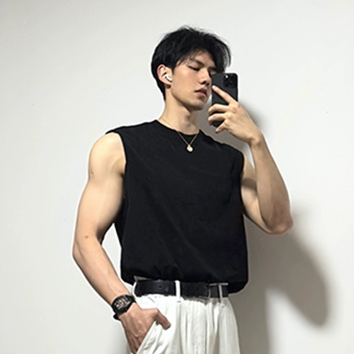 Летняя футболка без рукавов, цветной жилет для спортзала, в американском стиле, короткий рукав