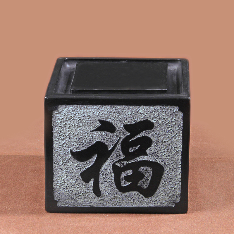 Inkstone Shexian inkstone original stone Natural and practical fine Duan Yan inkstone material Star Pit Venus Fu Lu Shouxi Square inkstone