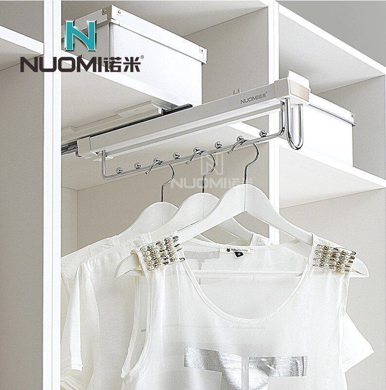 Nomi wardrobe clothes rail top hanging hanger multi-functional wardrobe telescopic clothes hanger cloakroom hardware accessories